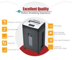 Jinpex Jp-6515 CD 4x50 mm Kırpıntı Evrak İmha Makinesi 22 lt - 15 yaprak