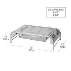 Office Force Raflı Ve 2 Cepli Monitör Ekran Yükseltici Gümüş