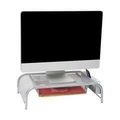 Office Force Raflı Ve 2 Cepli Monitör Ekran Yükseltici Gümüş