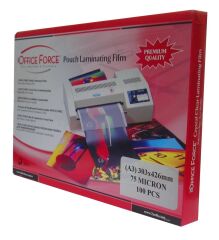 Office Force 75 Mic.A3 (303x426) Parlak Laminasyon Filmi 100’lü