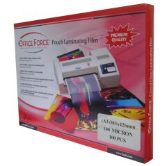Office Force 100 Mic.A3 (303x426) Parlak Laminasyon Filmi 100’lü