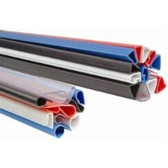 Office Force 6 mm Siyah Slide Binder Oval Plastik Profil 50'li