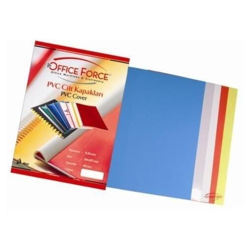 Office Force Yeşil A4 PVC Opak Renkli 160 Mic.Cilt Kapakları 100'lü