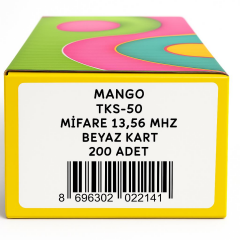 Mango Tks50 Iso Pvc Mifare 1k Beyaz Kart 200'lü
