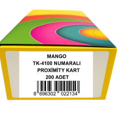 Mango Tk4100 Iso Pvc Proximity Beyaz Kart Numaralı 8h10d+Weg24 200'lü